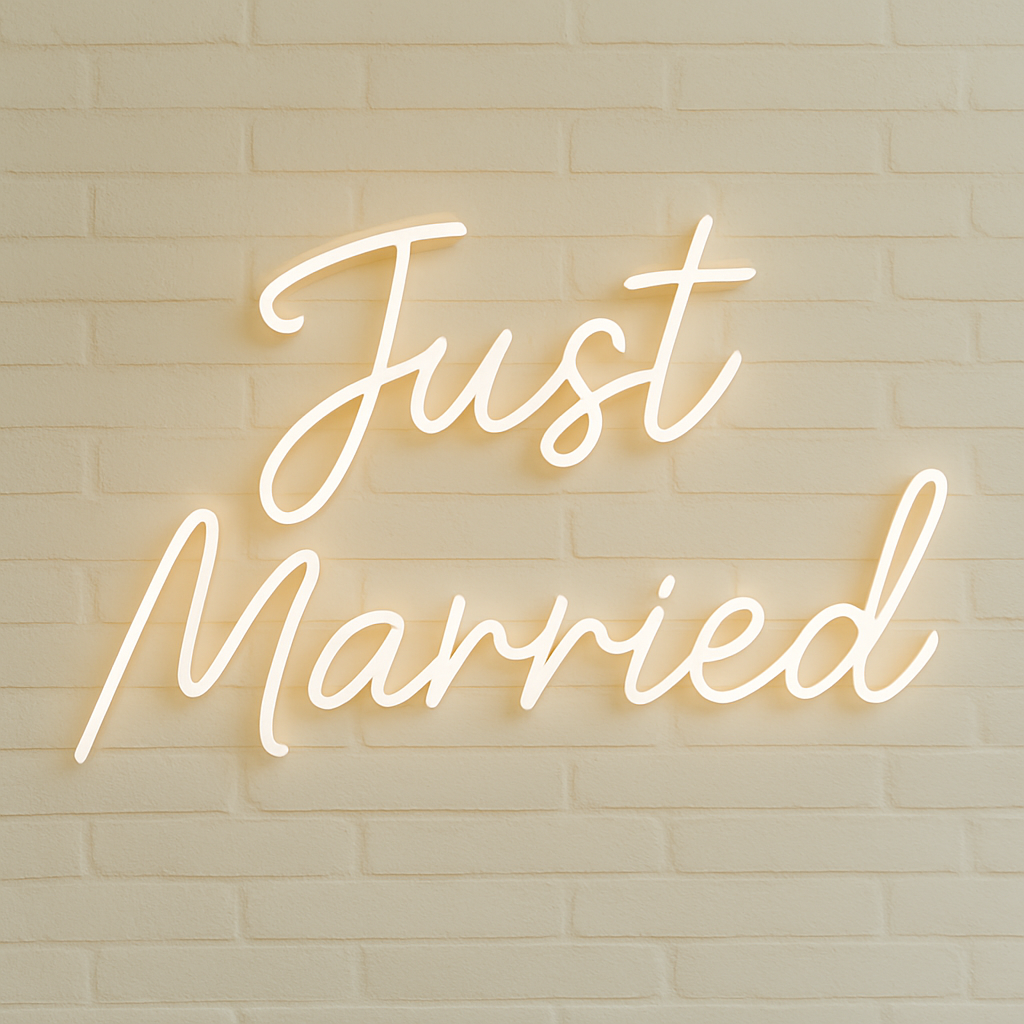 Neón artesanal Just Married